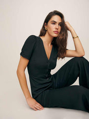 Reformation France Jumpsuit - Black