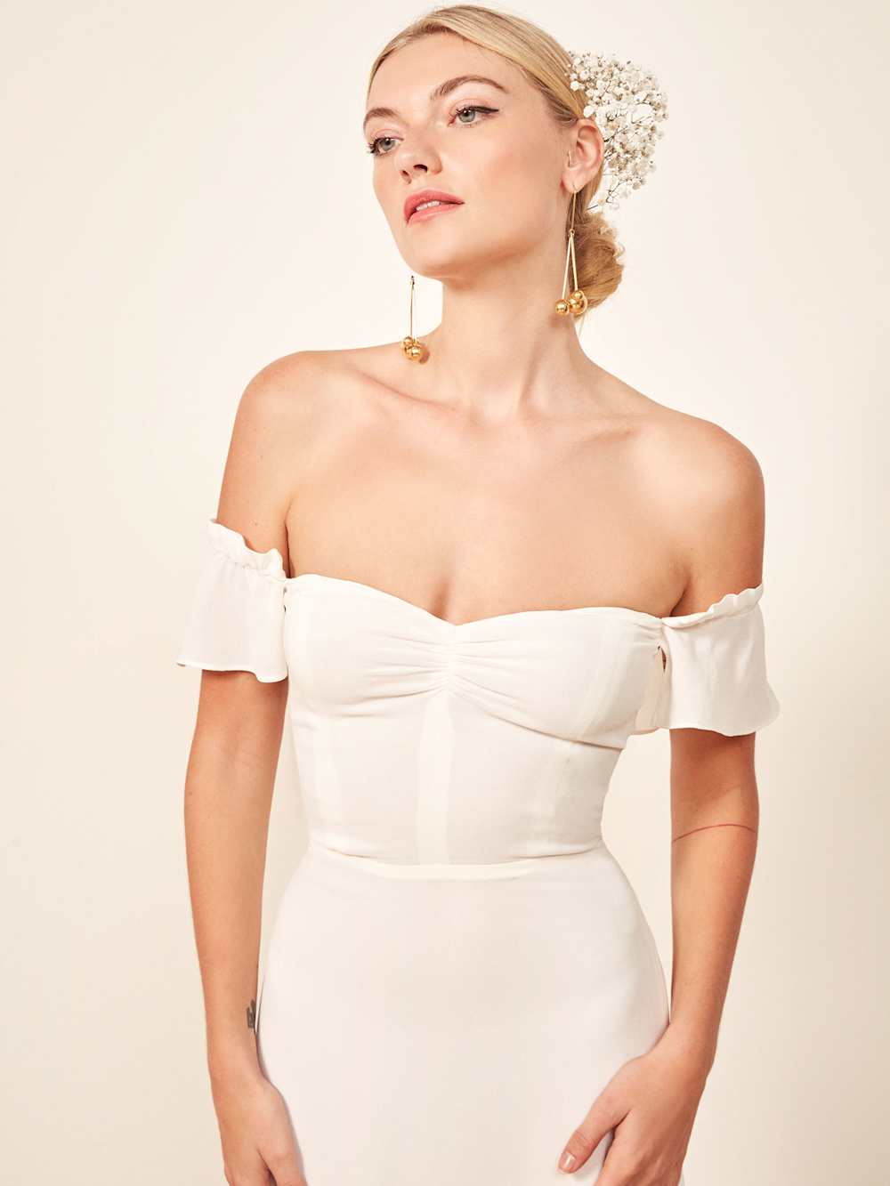 Reformation Butterfly Dress - Ivory