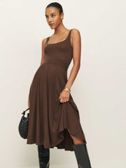 Reformation Rou Knit Dress - Cafe