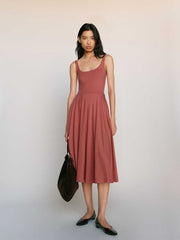 Reformation Rou Knit Dress - Rosewood
