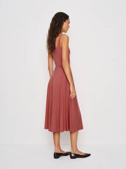 Reformation Rou Knit Dress - Rosewood