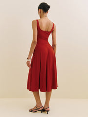 Reformation Rou Knit Dress - Sundried Tomato