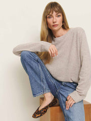 Reformation Cashmere Boyfriend Sweater - Barley