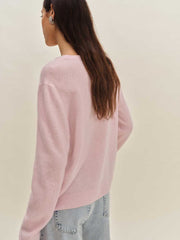 Reformation Cashmere Boyfriend Sweater - Cherry Blossom