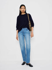 Reformation Cashmere Boyfriend Sweater - Navy