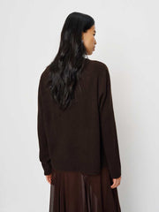 Reformation Cashmere Boyfriend Sweater - Mole
