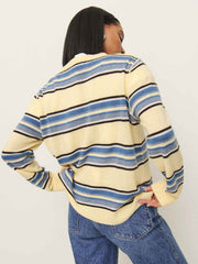 Reformation Cashmere Boyfriend Sweater - Parmesan Multi Stripe