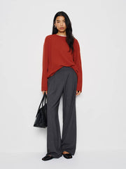 Reformation Cashmere Boyfriend Sweater - Sundried Tomato