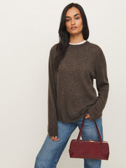 Reformation Cashmere Boyfriend Sweater - Walnut