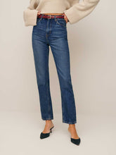 Reformation Liza Ultra High Rise Straight Jeans - Icarian