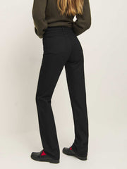 Reformation Cynthia High Rise Straight Long Jeans - Black