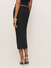 Reformation Iris Knit Skirt - Black