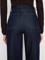 Reformation Alyssa Stretch High Rise Wide Leg Jeans - Seneca
