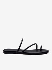 Reformation Ludo Toe Ring Strappy Flat Sandal - Black