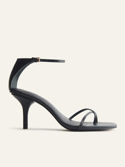 Reformation Gigi Strappy Mid Heel Sandal - Black