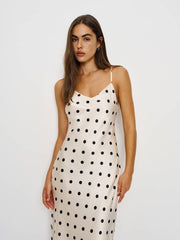 Reformation Parma Silk Dress - Sundae Dot