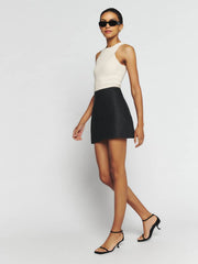 Reformation Veranda Linen Skirt - Black