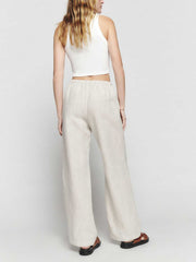 Reformation Petites Olina Linen Pant - Oatmeal