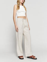 Reformation Petites Olina Linen Pant - Oatmeal