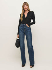Reformation Wilder High Rise Wide Leg Jeans - Donner