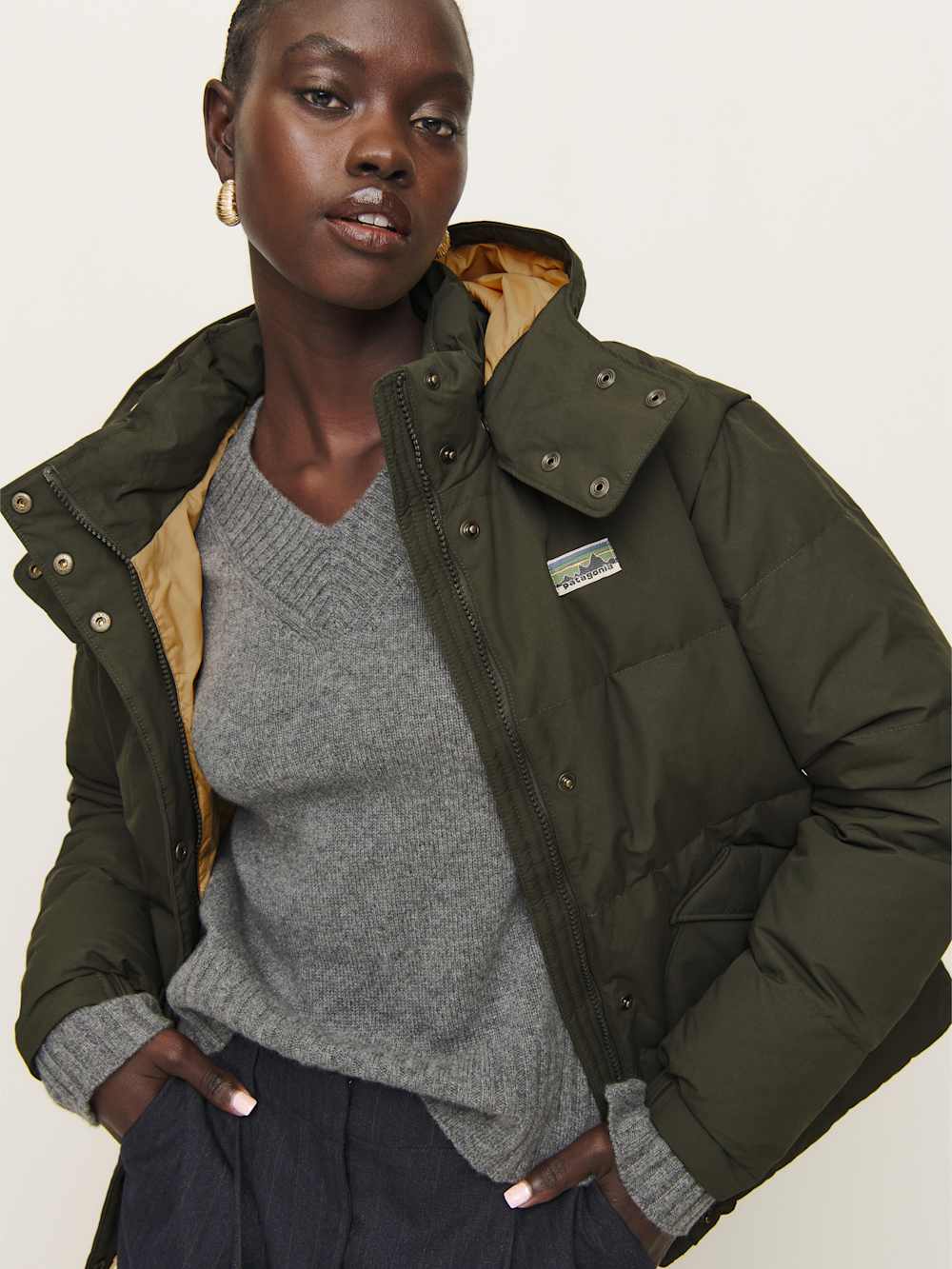 Reformation Patagonia W's Downdrift Jacket - Pine Needle Green