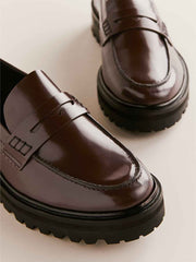 Reformation Agathea Chunky Loafer - Espresso Leather