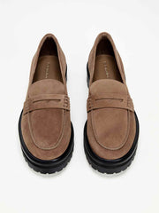 Reformation Agathea Chunky Loafer - Farro Suede