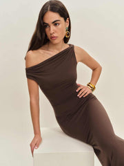 Reformation Jamen Knit Dress - Cafe