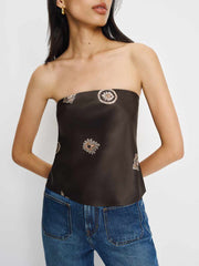 Reformation Spritz Silk Top - Palace