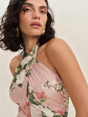 Reformation Veria Silk Dress - Rose Garden