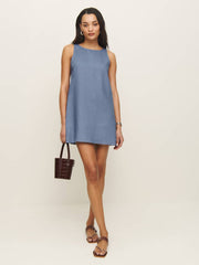 Reformation Jessi Linen Dress - Cornflower