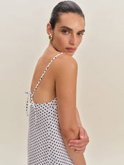 Reformation Aubree Linen Dress - Eclipse Dot