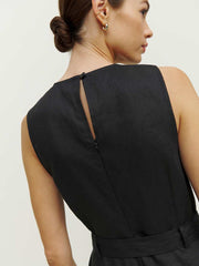 Reformation Naomi Linen Jumpsuit - Black
