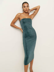 Reformation Ryden Knit Dress - Mermaid Sparkle