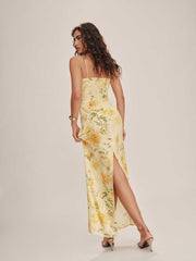 Reformation Petites Frankie Silk Dress - Honeyglow