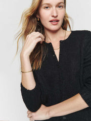 Reformation Clara Crew Cardigan - Black