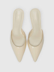 Reformation Wilda Kitten Mule - Parmesan Patent