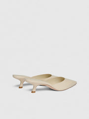 Reformation Wilda Kitten Mule - Parmesan Patent