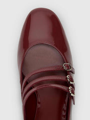 Reformation Mimi Buckle Pump - Berry Jam Patent