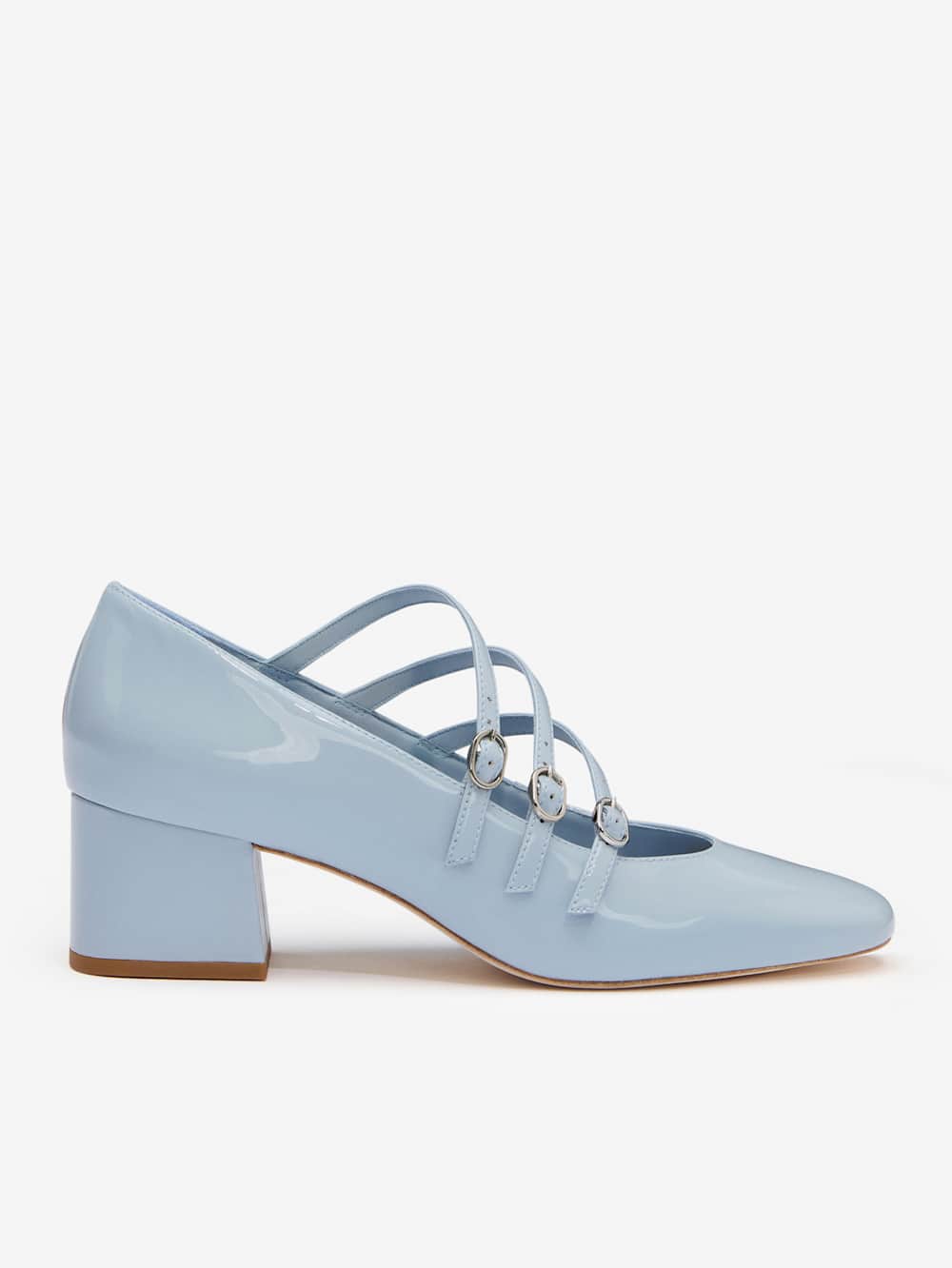 Reformation Mimi Buckle Pump - Mist Patent