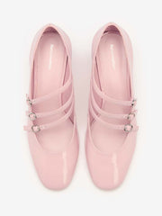 Reformation Mimi Buckle Pump - Powder Pink Patent