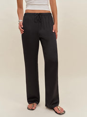Reformation Olina Silk Pant - Black
