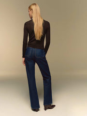 Reformation Hermia Regenerative Merino Polo - Mole Ice Water