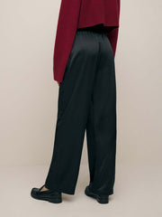 Reformation Petites Olina Silk Pant - Black