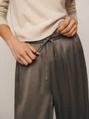 Reformation Petites Olina Silk Pant - Morel