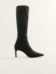 Reformation Rosa Stretch Knee Boot - Black