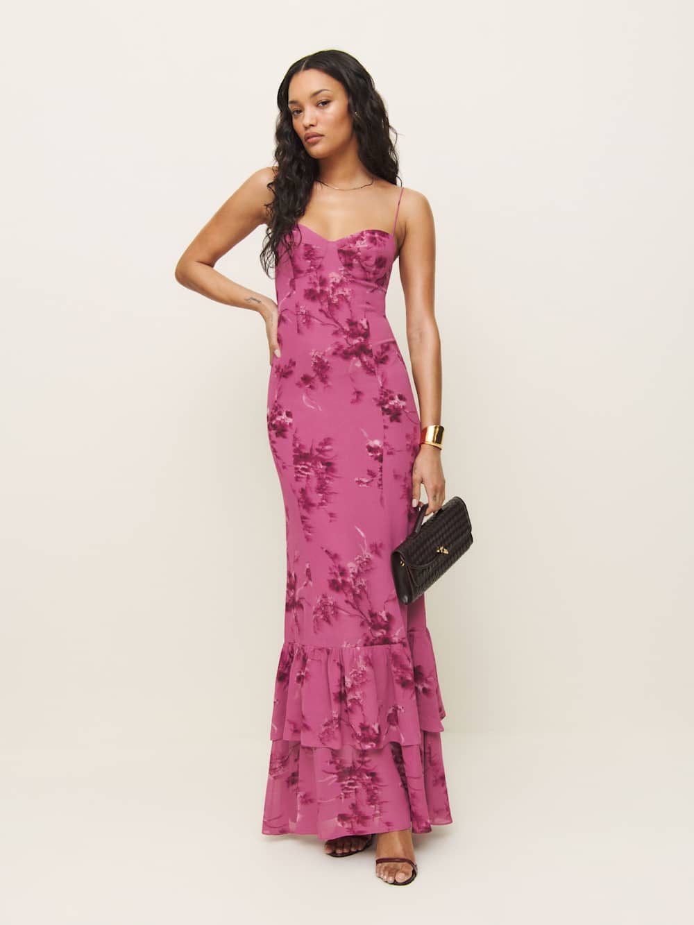 Reformation Fallon Dress - Hothouse Rose