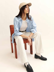 Reformation Val 90s Mid Rise Straight Jeans - Fior Di Latte