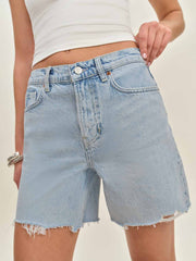 Reformation Raye Mid Rise 6” Relaxed Jean Shorts - Yarra