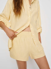 Reformation Mila Linen Short - Parmesan